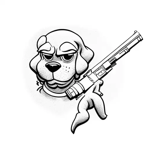 Scooby Doo Holding A Sniper Rifle