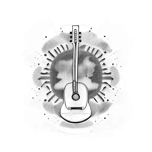 A Guitar Composed Of Inspirational Quotes