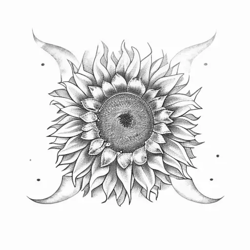 Sunflower Stem With The Word Ana