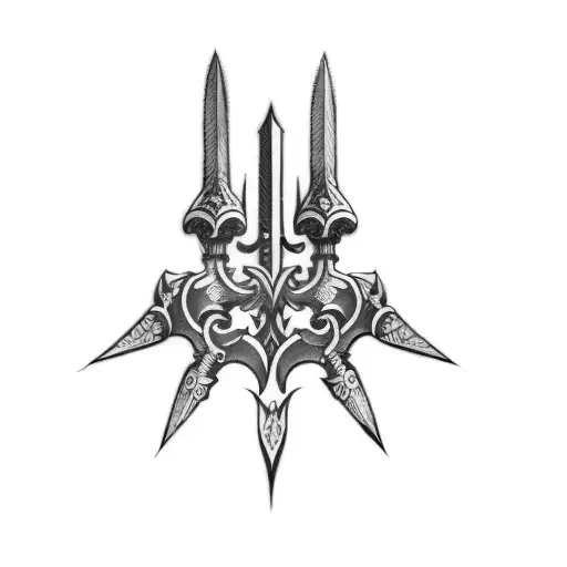 A Sword With Two Blades Arm Sleeve