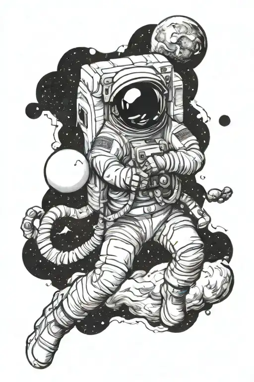 Astronaut Reaching Towards