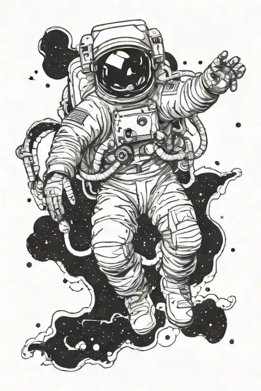 Astronaut Reaching Towards