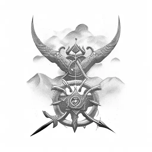 Drakkar Ship With A Viking Warrior