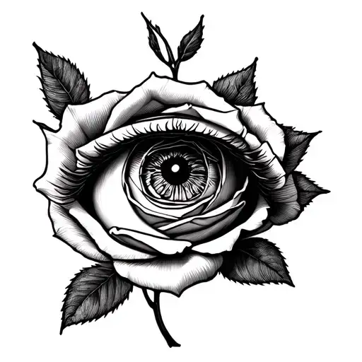 Rose And Eye Above It