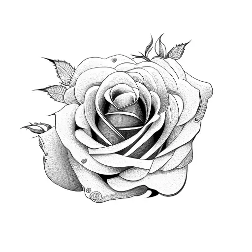 Rose With Primrose And Violets