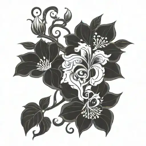 Flowers Vine Blackout