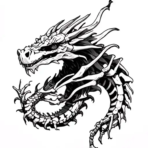 Dragon Skeleton For Back Of Arm