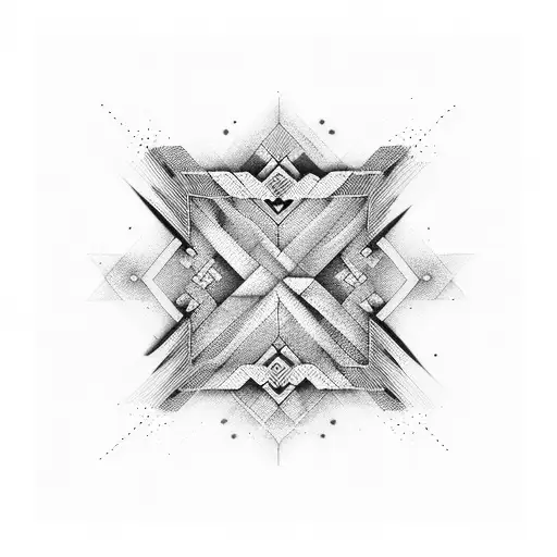 Abstract Black Line Pattern