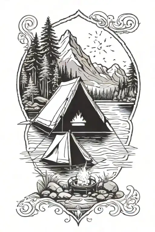 River Camping Tent And Fine