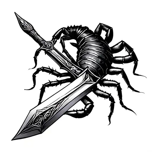 Gothic Centipede With Sword