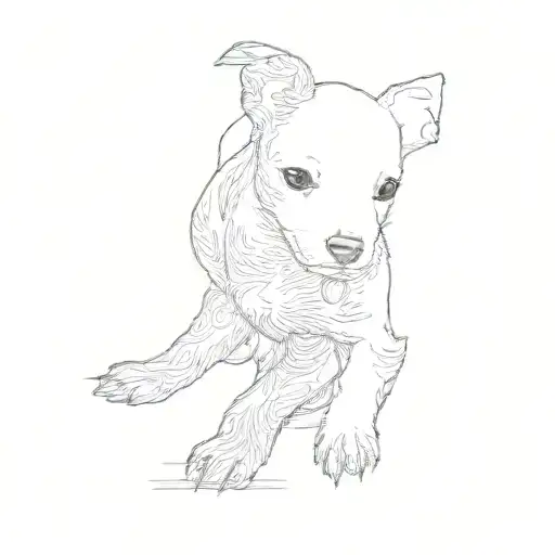 A Black And White Puppy