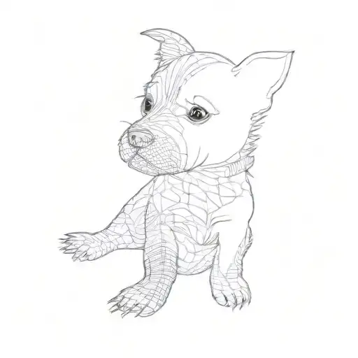 A Black And White Puppy