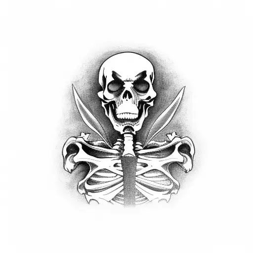 Grim Reaper Playing Chess With A Skeleton