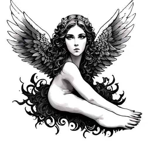 Ankle Wing Below The Knee Inspired By The Gods Ermes