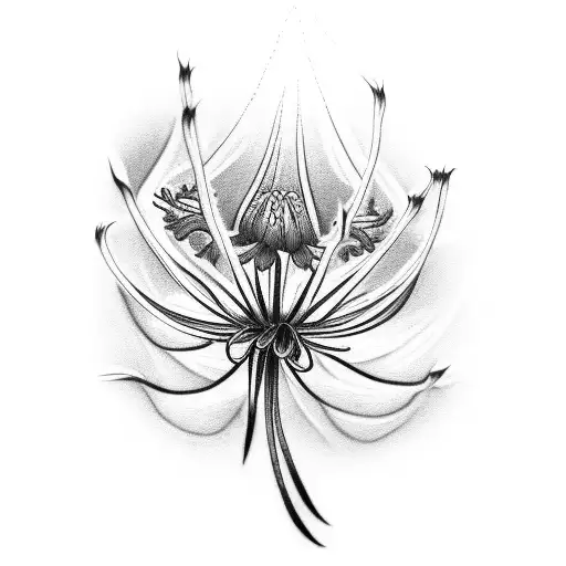 Spider Lily With Squeleton Haed