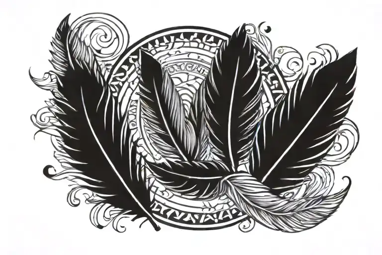 Symbol Made Of Feathers