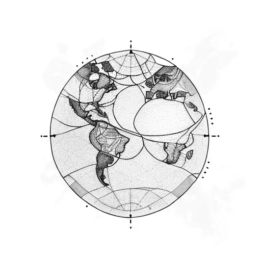 A Map Of The World Made Up Of Interconnected Coffee Cups