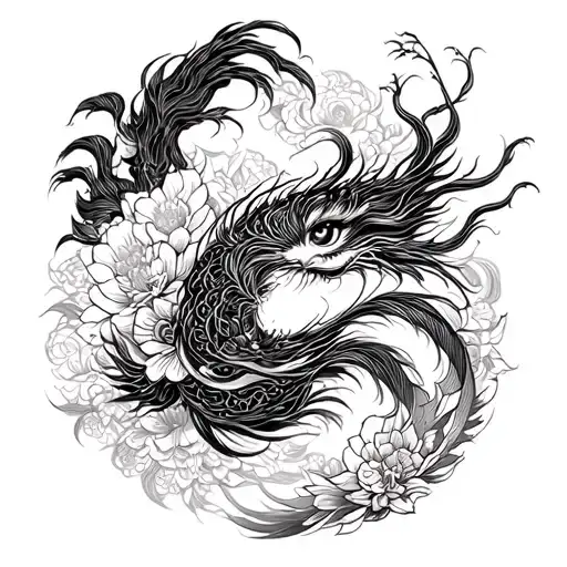 Chinese Mythology Inspired Tattoo Featuring