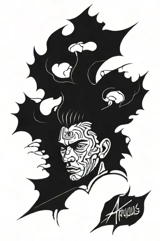 Marcus Aurielus Face With Broken Sword