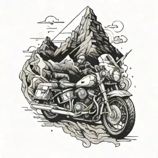 A Diamond-encrusted Motorcycle Speeding Through A Rugged Mountain Landscape