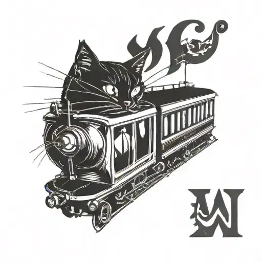 Black Cat And Letter W Class Tram