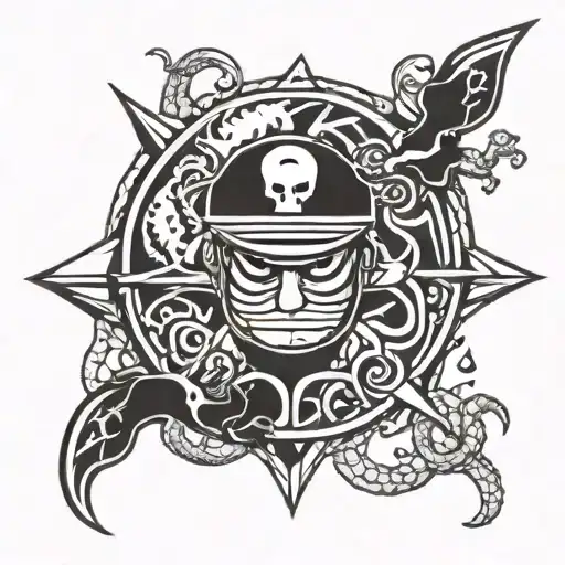 Naruto Dragonball Z One Piece Symbol Intertwined