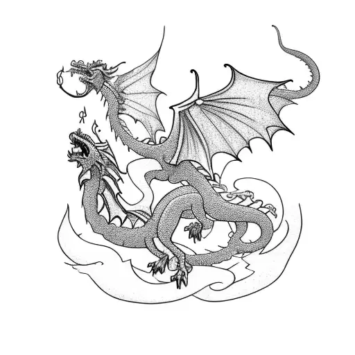 Dragons Flying From A Book