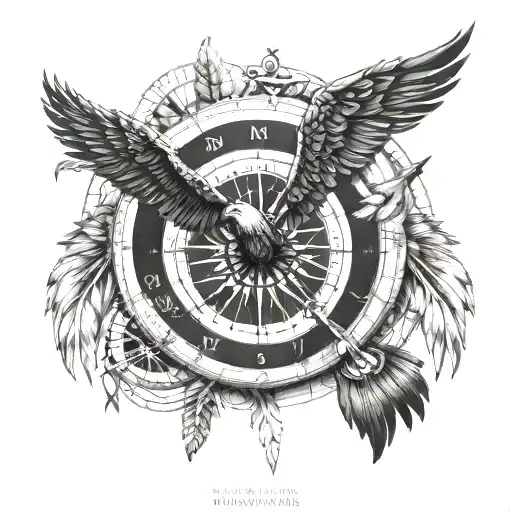 Eagle Wings Compass Map