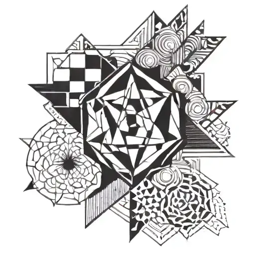 Punk Rock Black And White Geometric Awesome