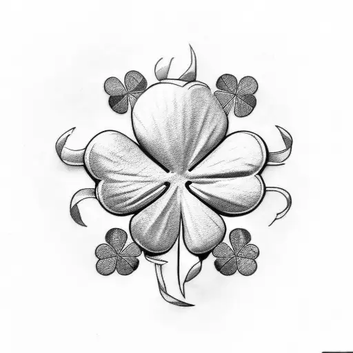 Four Leaf Clover With Letter P