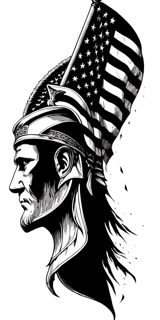 Tattered American Flag Sparta