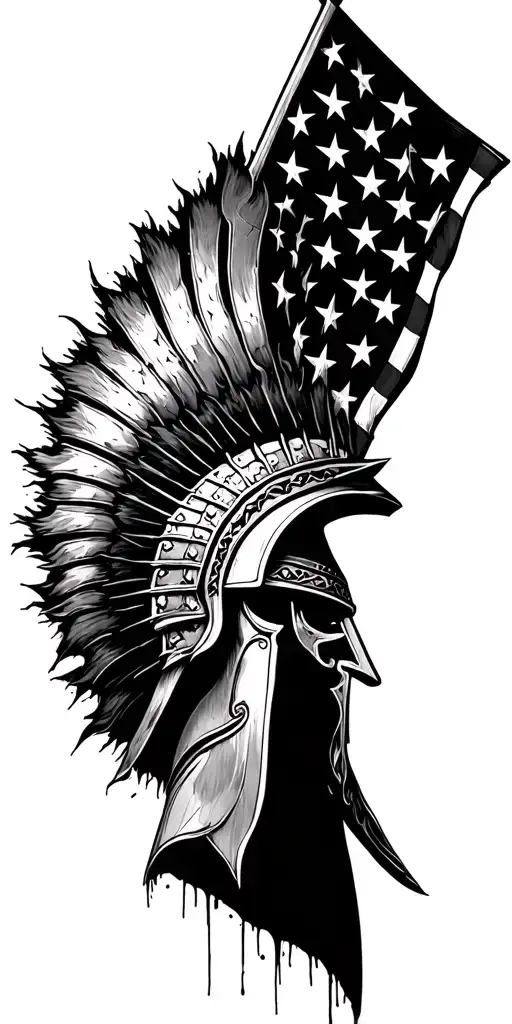 Tattered American Flag Sparta