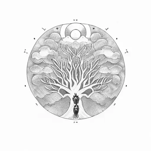 Tree Of Life With A Horse