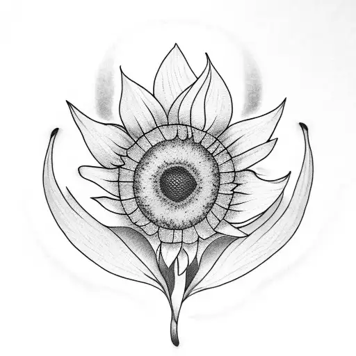 Sunflower With Lavenders