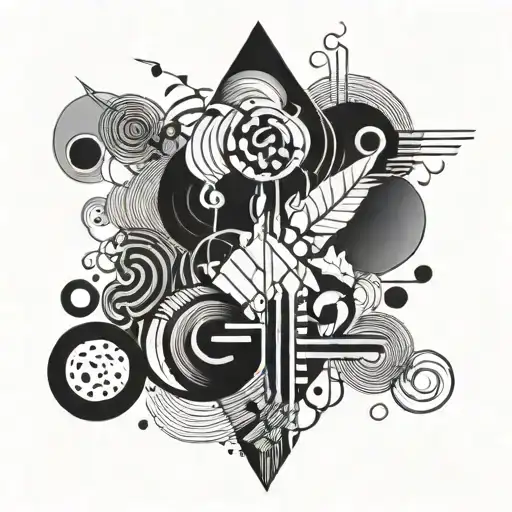 Abstract Psychotherapy Art Using Black Lines