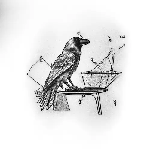 Crow Sitting In A Chair