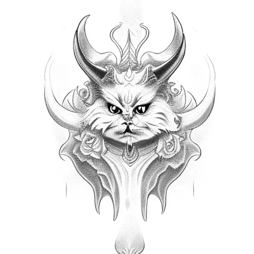 Full Body Demon Cat Baphomet