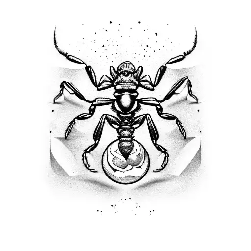 Aestehetic Scorpion With Blood