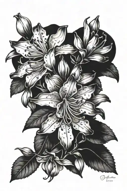 Morning Dew Drop On Rhododendron Plant