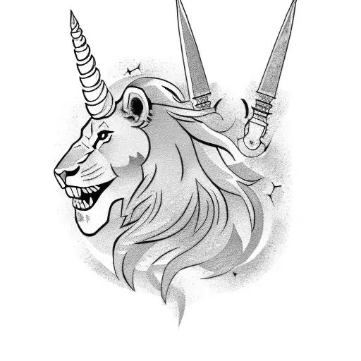 Lion Fighting Unicorn