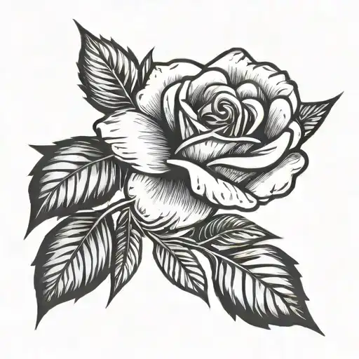 Simple Rose With An Arrow