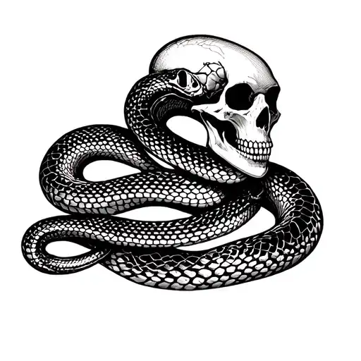 Skull And Snake