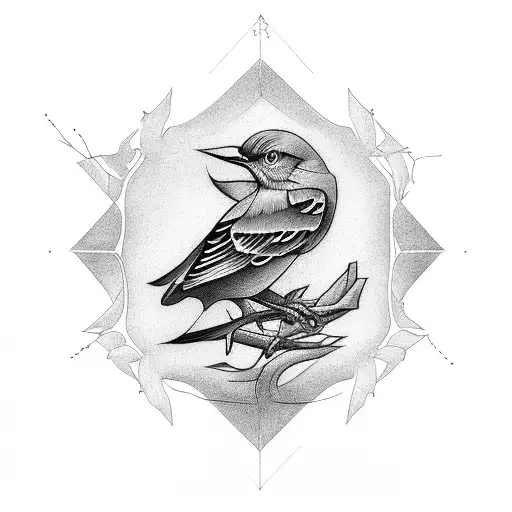 Mockingbird On A Tree