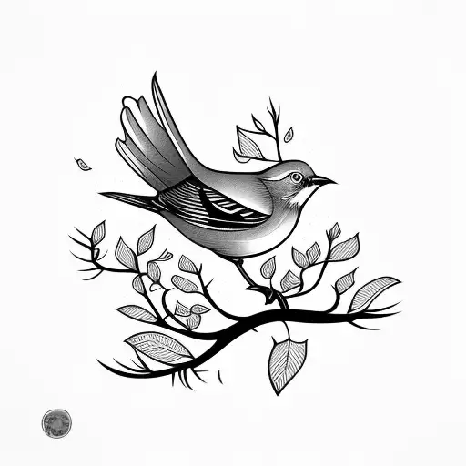 Mockingbird On A Tree