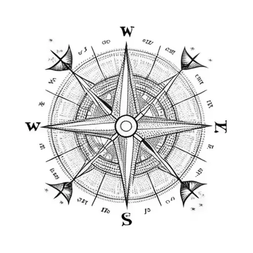 Swedish Compass With A Snow Theme