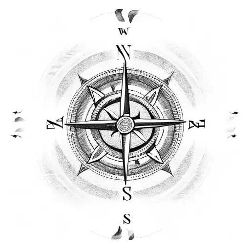 Viking Compass With A Snow Theme