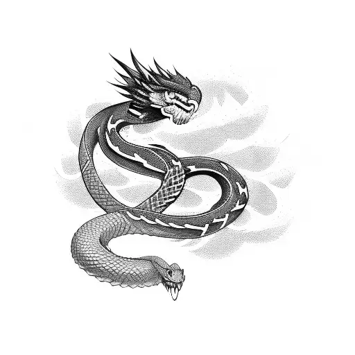 Phenix And Snake Fighting