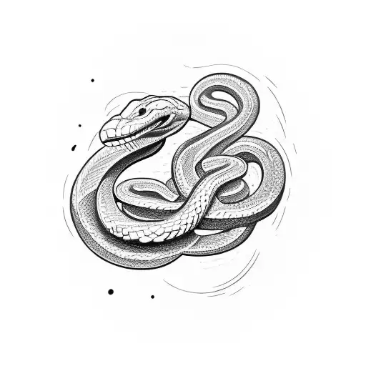 A Snake Slithering Through A Pile Of Money