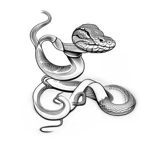 Snake Fighting Around Stick