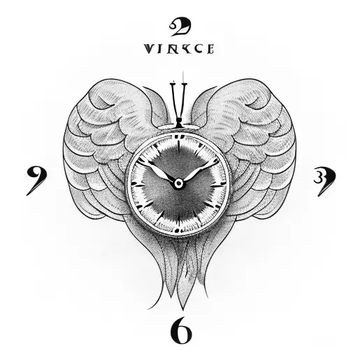 Clock With Wings